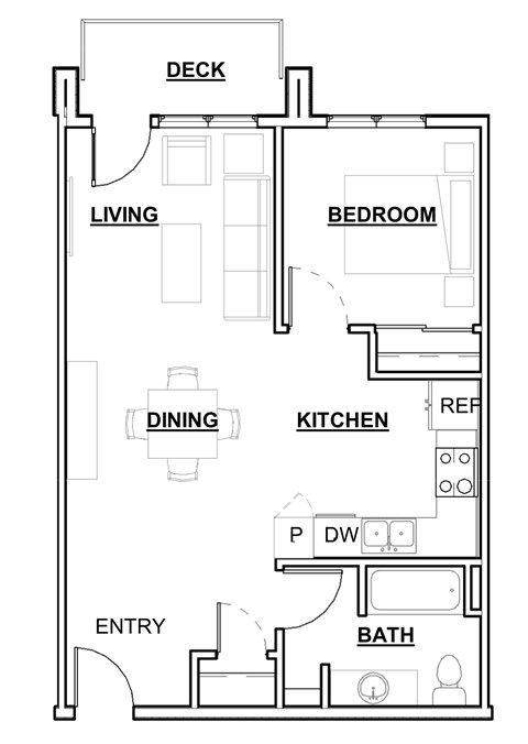 1 Bedroom Floorplan